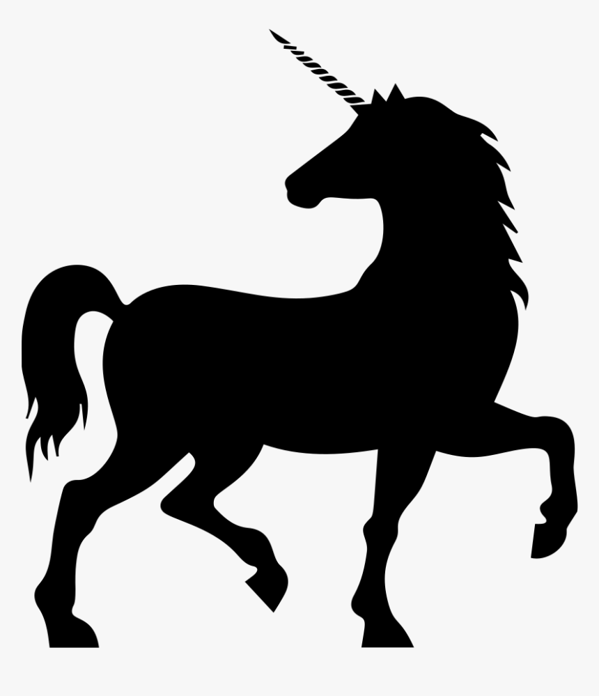 Horse,animal Figure,silhouette - Silhouette Of A Unicorn, HD Png Download, Free Download