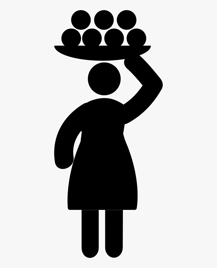 Woman Carrying With Her Head - Women Carrying Pots Icon, HD Png Download, Free Download