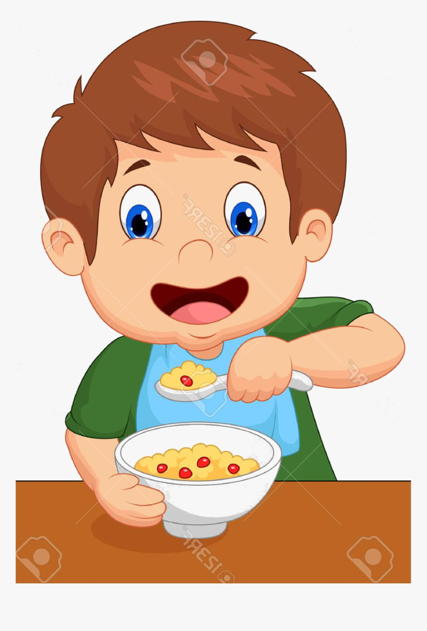 Eat Breakfast Clip Art - Boy Eating Breakfast Clip Art, HD Png Download, Free Download