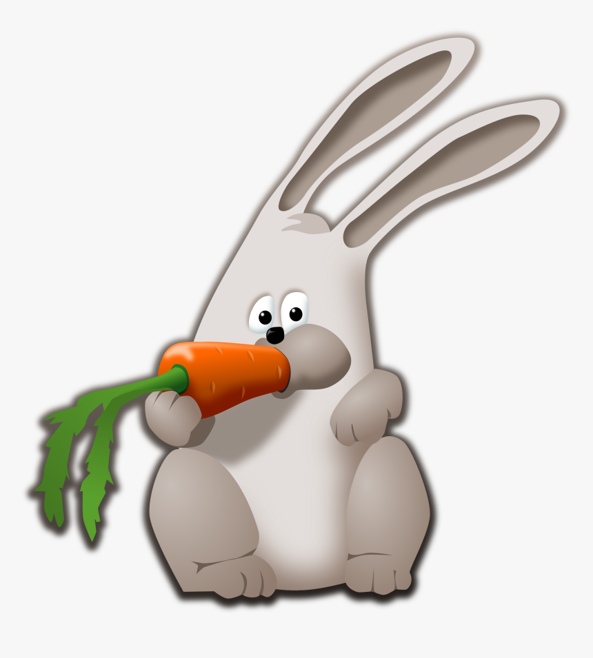 Chipmunk Clipart Animal Eating - Rabbit Eating Carrot Funny, HD Png Download, Free Download