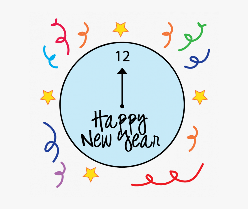 Happy New Year Coloring Pages 2018 - Transparent Background New Year Clipart, HD Png Download, Free Download
