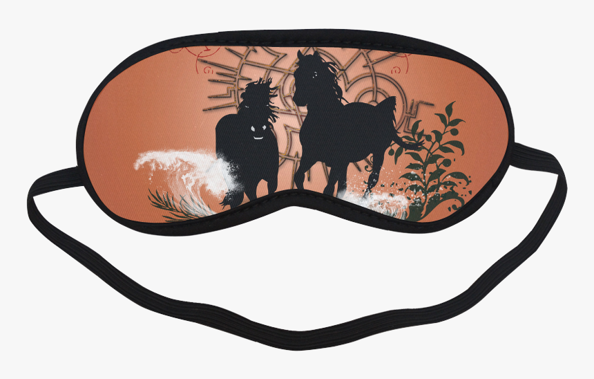 Black Horses Silhouette Sleeping Mask - Eye Mask With Googly Eyes, HD Png Download, Free Download