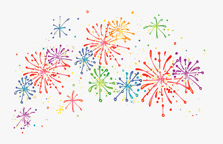 Fireworks - Clip Art Transparent Background Fireworks, HD Png Download, Free Download