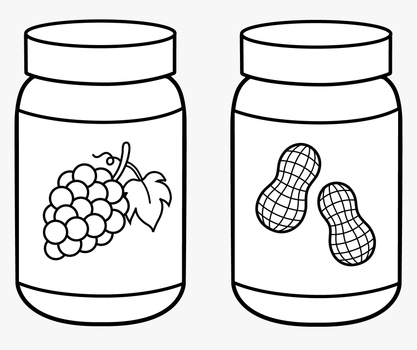 Marbles Clipart Jar Clipart - Peanut Butter And Jelly Drawing, HD Png Download, Free Download