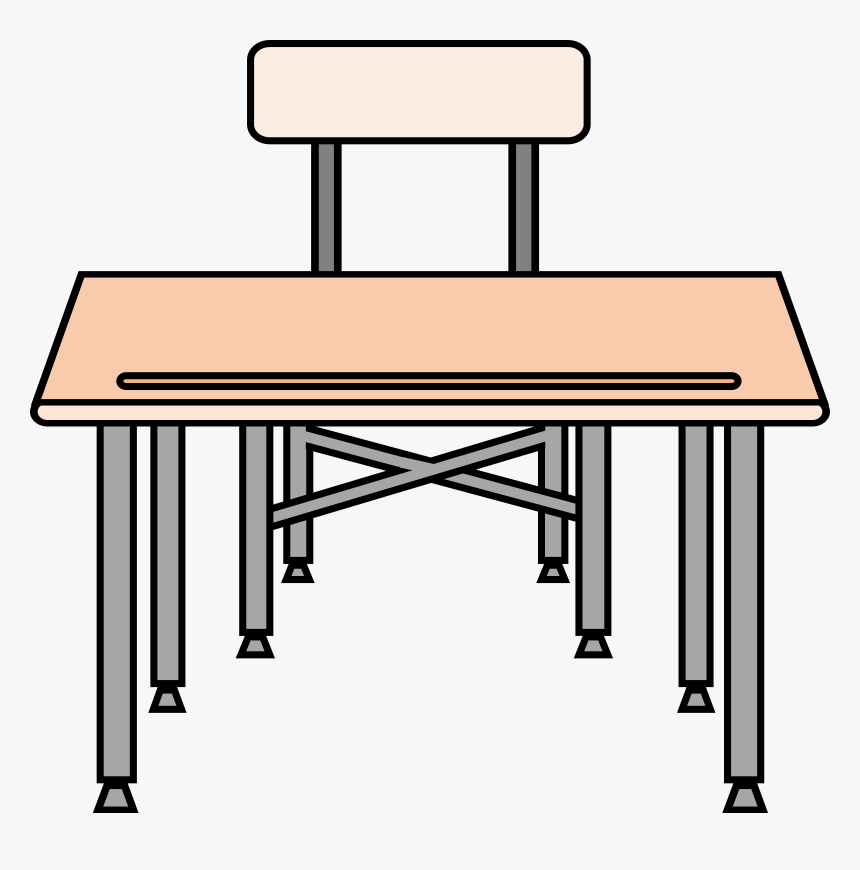 An Empty Desk Clip Arts - Student Desk Clip Art, HD Png Download, Free Download