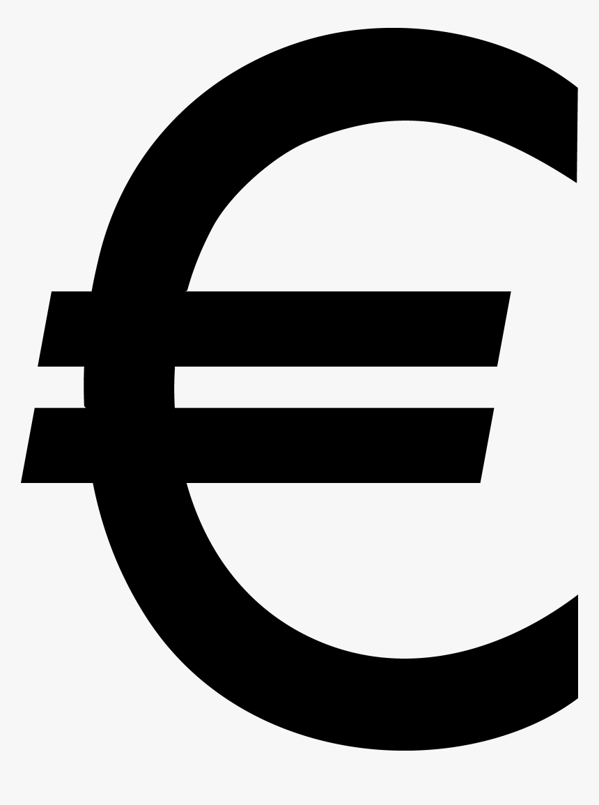 Euro Sign Black Clip - Euro Sign Transparent Background, HD Png Download, Free Download