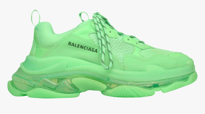 Balenciaga Triple S Neon Green, HD Png Download - kindpng