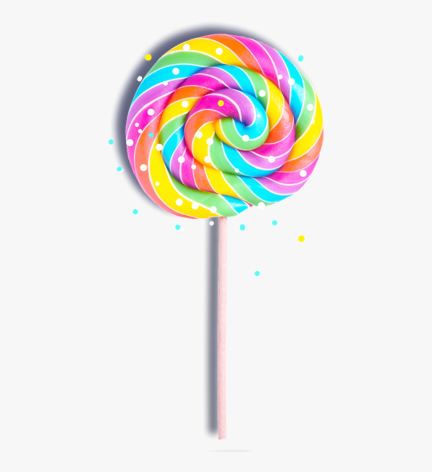 Lollipop Clipart Sugar Candy - Colorful Swirl Lollipop Clipart, HD Png Download, Free Download