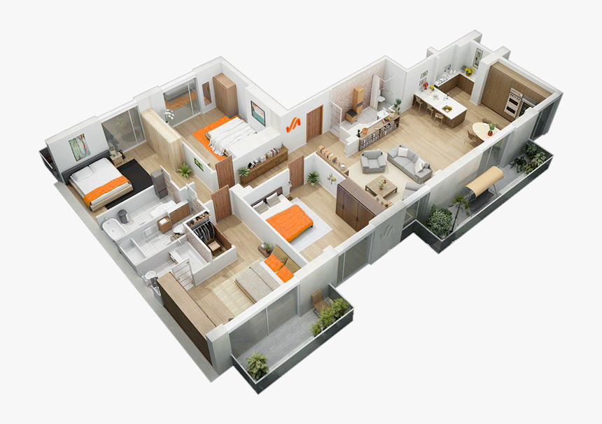Diego Costa Arquitectura Y Dise O Zona Oeste Capital - Six Room Plan House, HD Png Download, Free Download