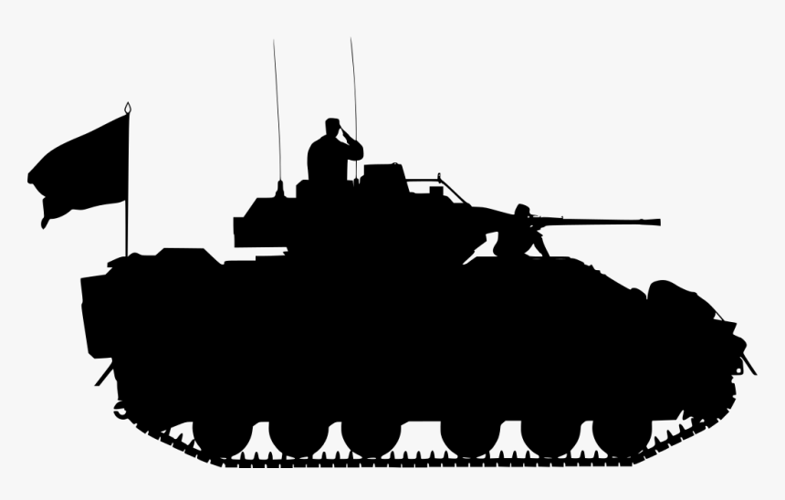 Transparent Military Silhouette Png - Bradley Tanks Clipart, Png Download, Free Download