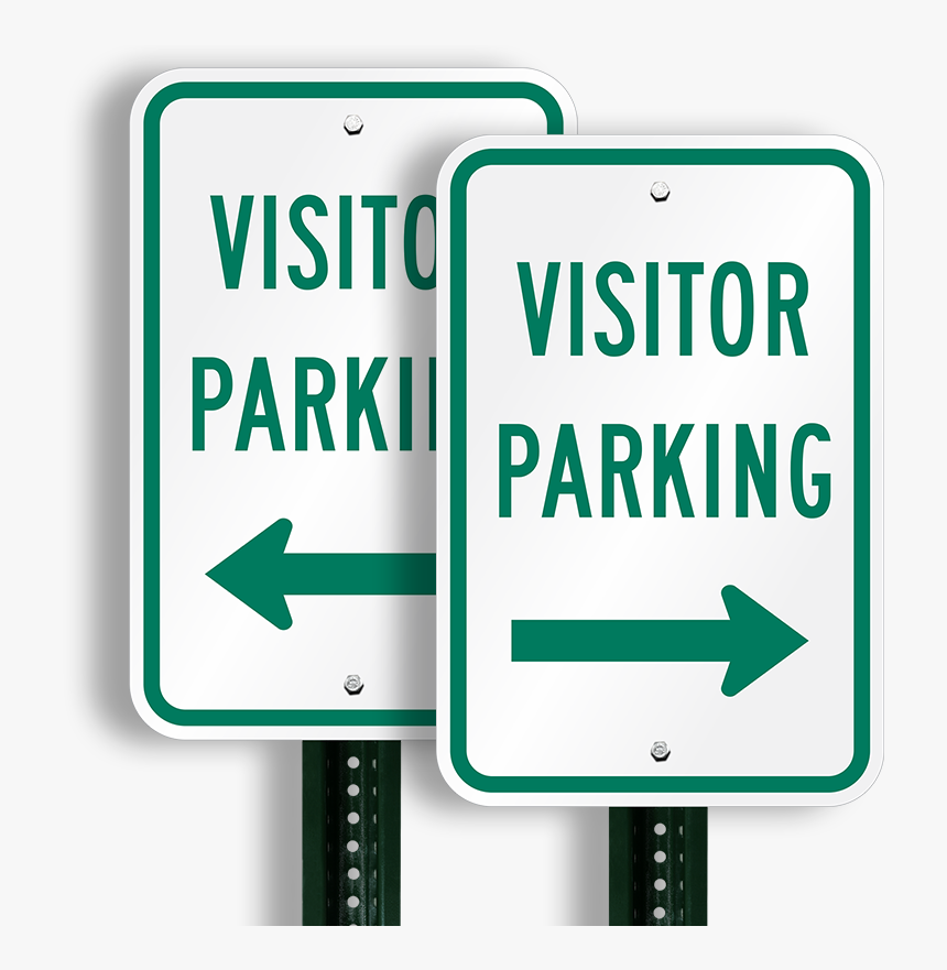 Visitor Parking Sign - Visitor Way To Parking Sign, HD Png Download, Free Download