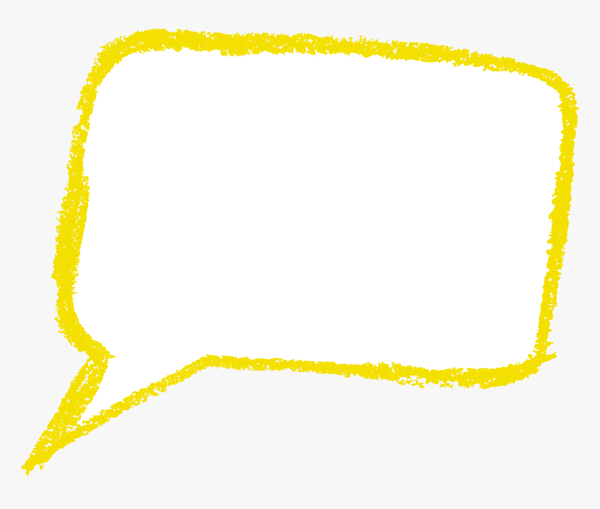 Speech Bubble Png Yellow Outline, Transparent Png, Free Download
