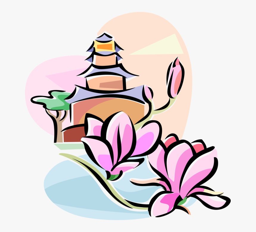 Vector Illustration Of Chinese Yulan Magnolia Flower - Vector Graphics, HD Png Download, Free Download