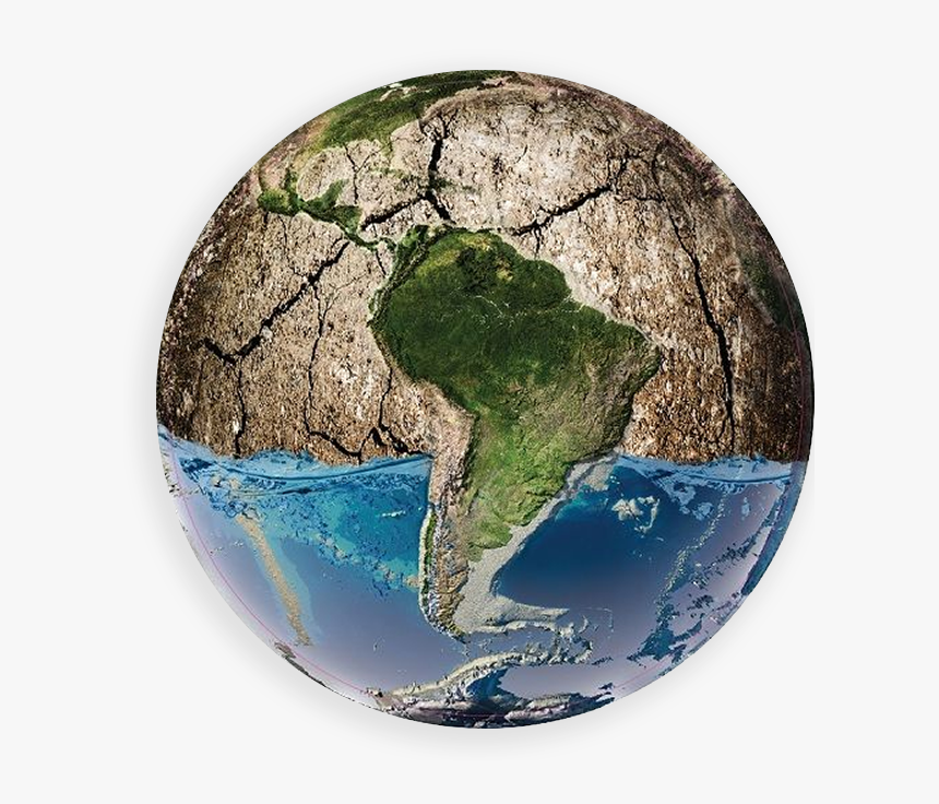 Globe Drying Up With Lack Of Water - Earth, HD Png Download, Free Download