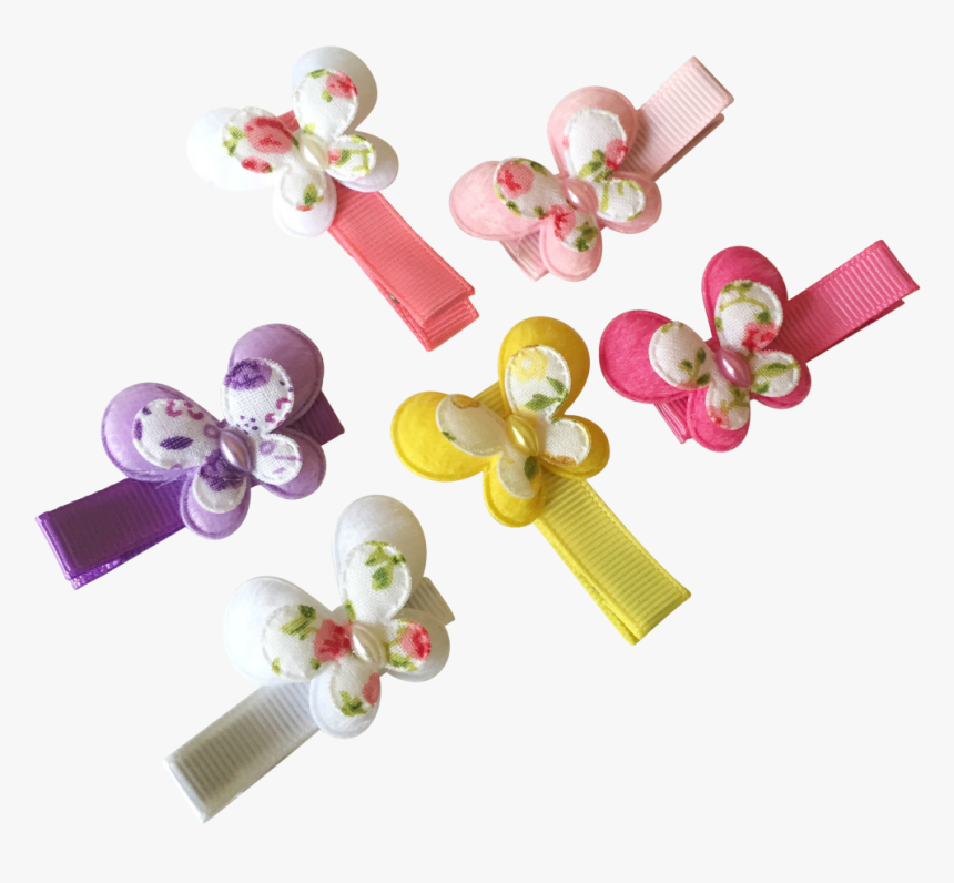 Floral Felt Butterfly Hair Clips"
 Class= - Butterfly Hair Clips Small, HD Png Download, Free Download