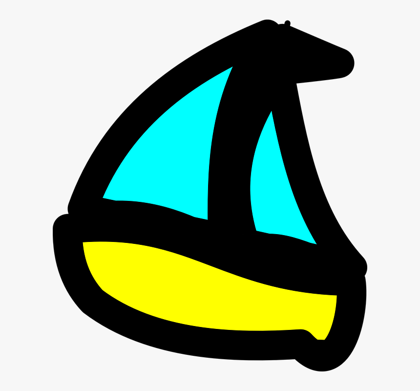 Sailing Boat, Ship, Boat, Cartoon, Vehicle, Sail, Float - Cartoon Boat, HD Png Download, Free Download