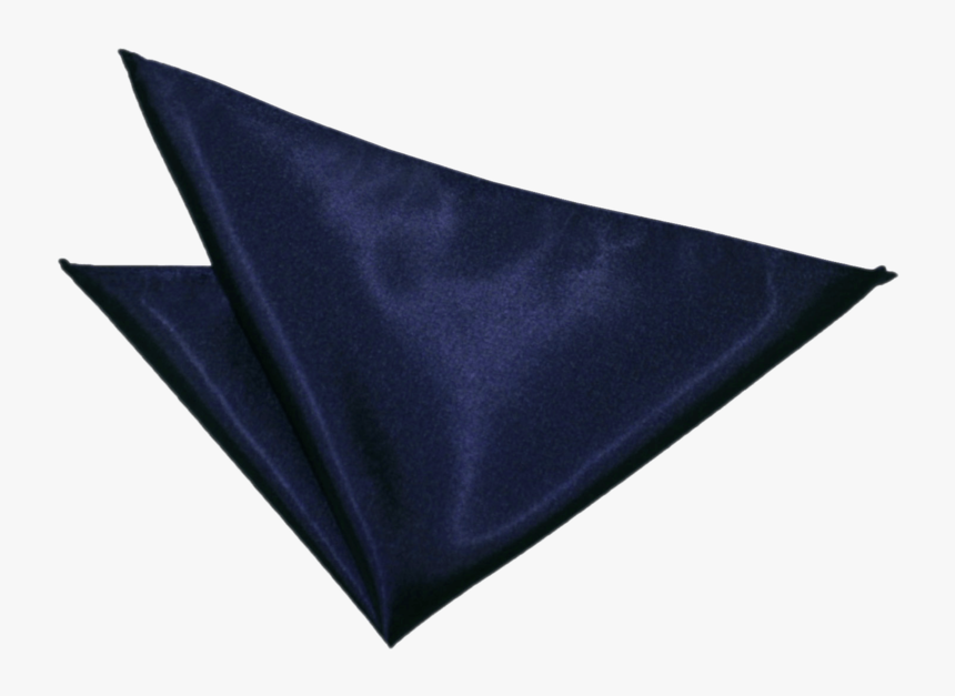Navy Blue Satin Handkerchief - Plain Dark Blue Handkerchief, HD Png Download, Free Download