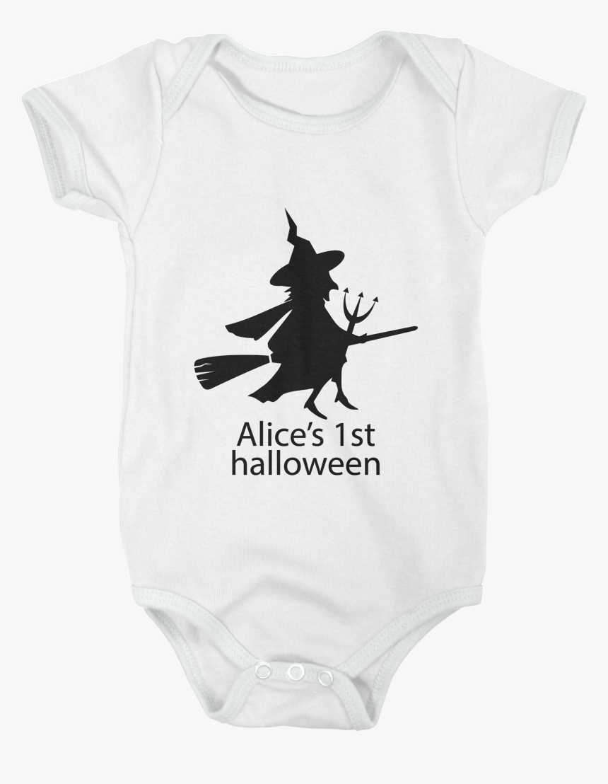 Halloween Witch Babygrow - Silhouette, HD Png Download, Free Download