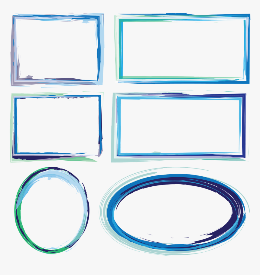 Frames Borders Watercolor Frames - Border Blue Watercolor Vector Free, HD Png Download, Free Download