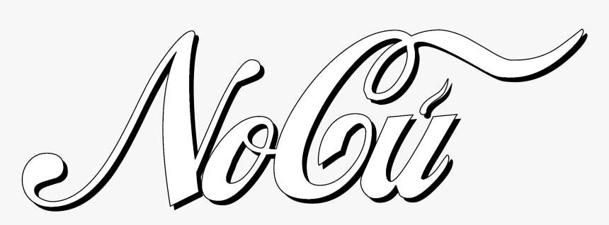 Refrigerante Nocu Logo Black And White - Calligraphy, HD Png Download, Free Download