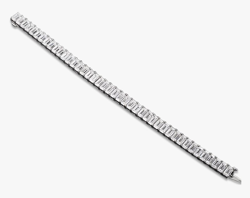 Emerald-cut Diamond Line Bracelet, - Silver, HD Png Download, Free Download