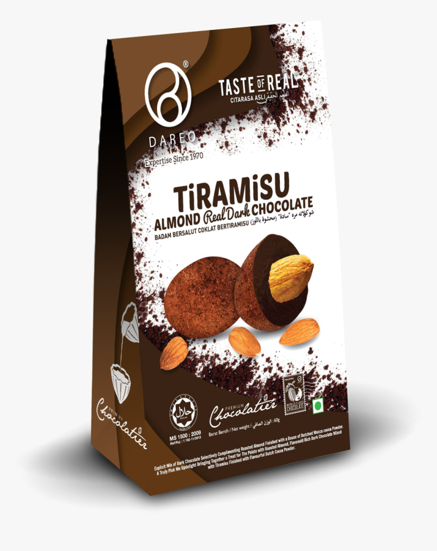 Cb60g-td - Tiramisu Almond Dark Chocolate, HD Png Download, Free Download