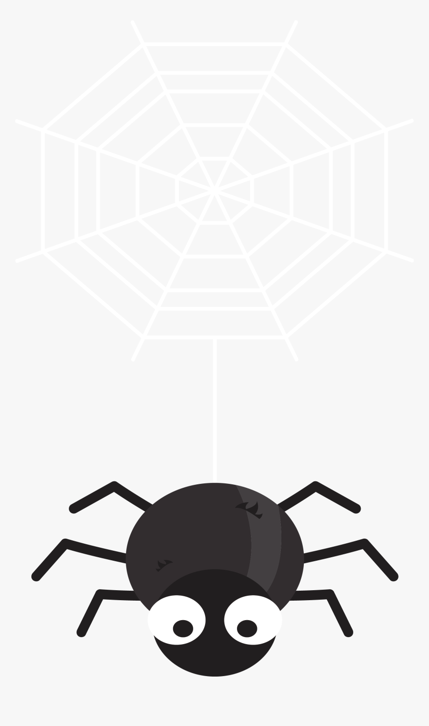 Spider Euclidean Vector Black And White - Portable Network Graphics, HD Png Download, Free Download