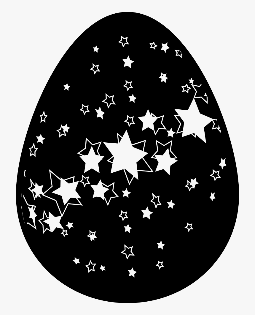 Easter Egg Covered By Stars - Portable Network Graphics, HD Png Download, Free Download