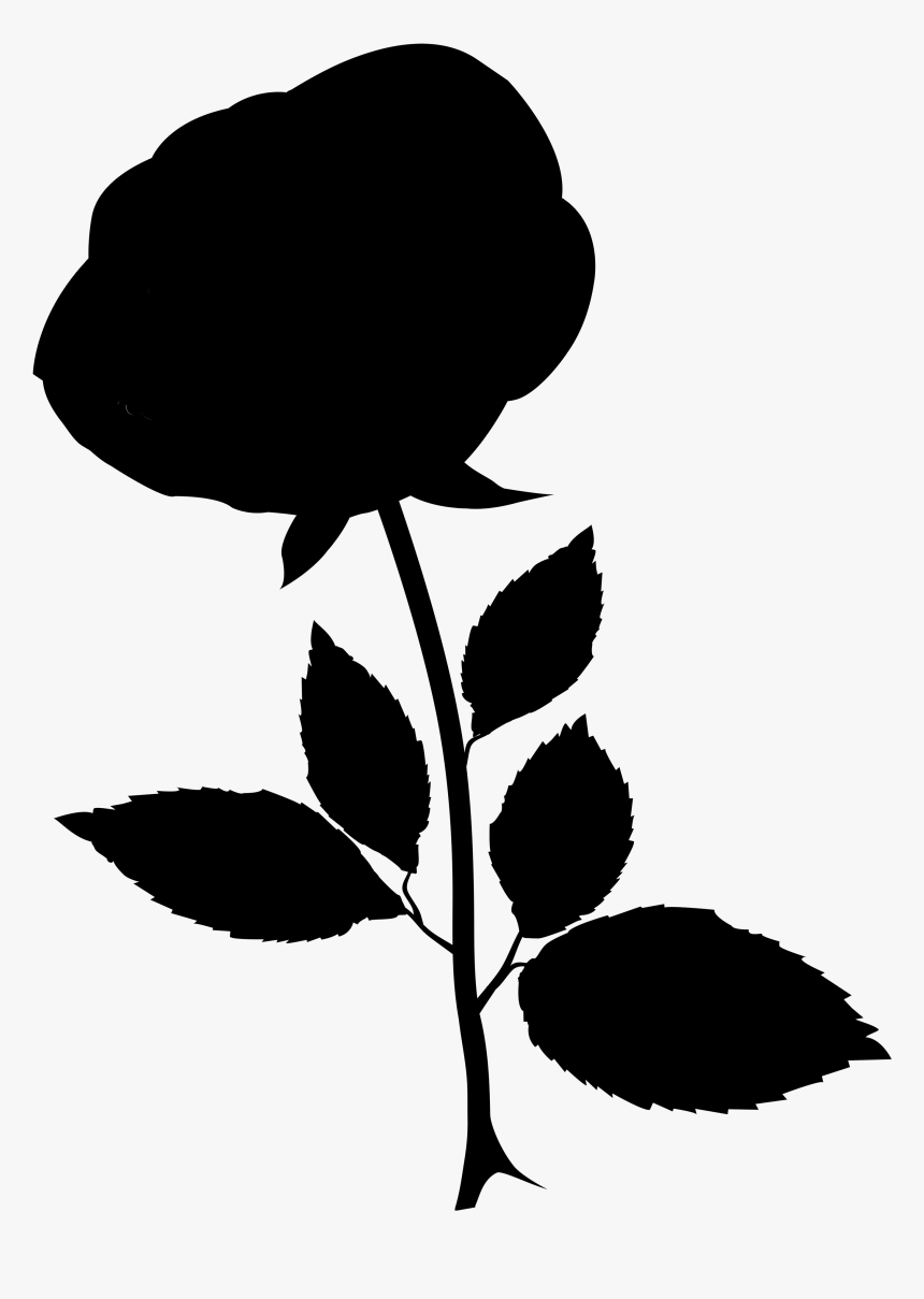 Clip Art Leaf Silhouette Plant Stem Flowering Plant - Fondo De Rosa Rosa, HD Png Download, Free Download
