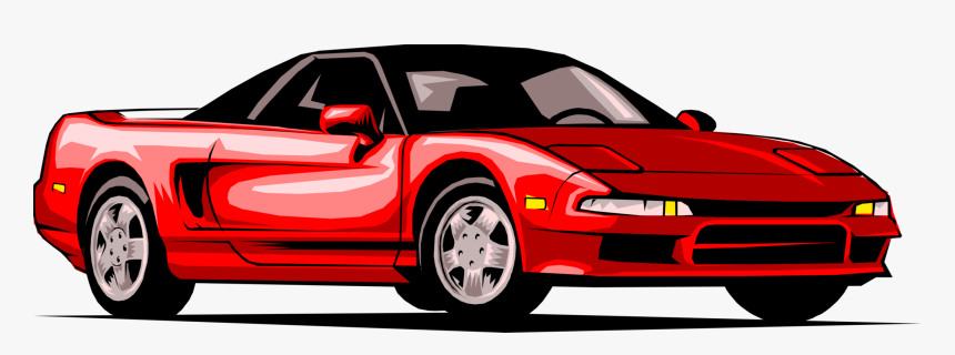 Vector Illustration Of Sports Car Automobile Motor - Supercar, HD Png Download, Free Download