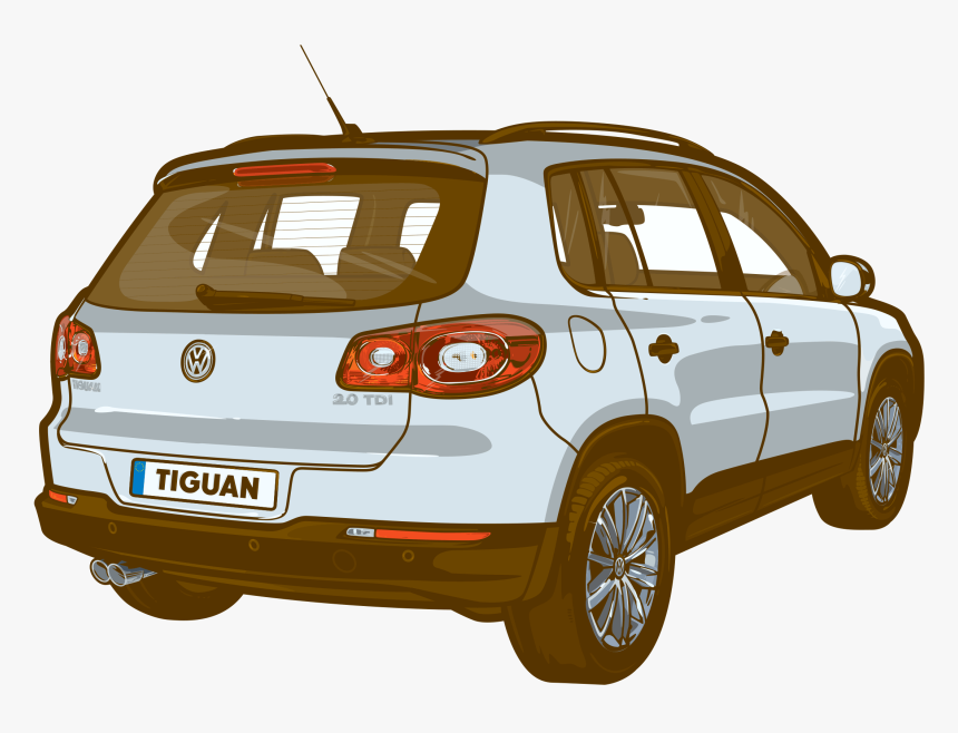 Illustration Volkswagen - Car Back Illustration, HD Png Download, Free Download