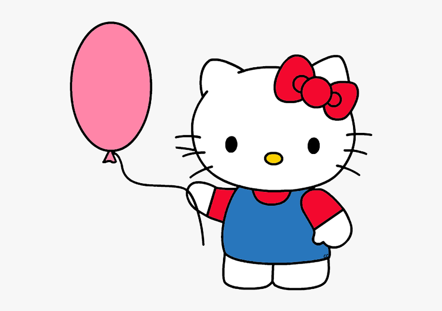 Hello Kitty Clip Art - Hello Kitty Drawing With Color, HD Png Download, Free Download