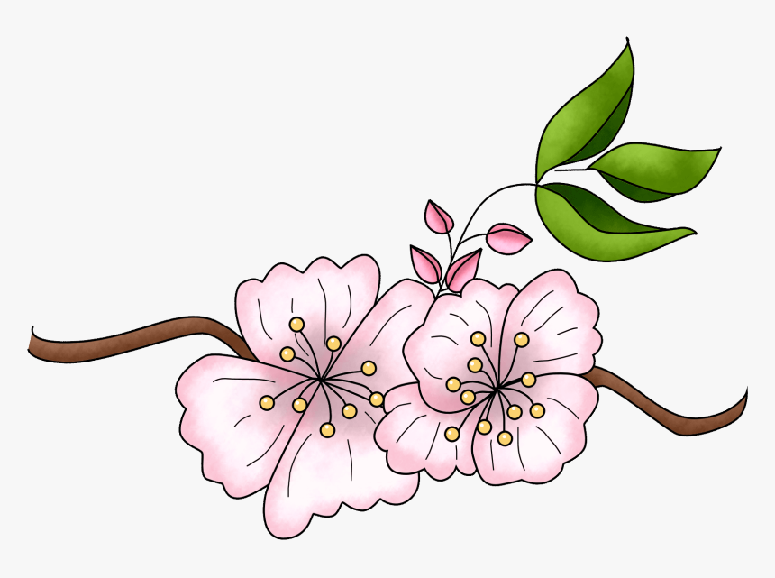 Clipart Apple Branch - Apple Blossom Clipart Free, HD Png Download, Free Download