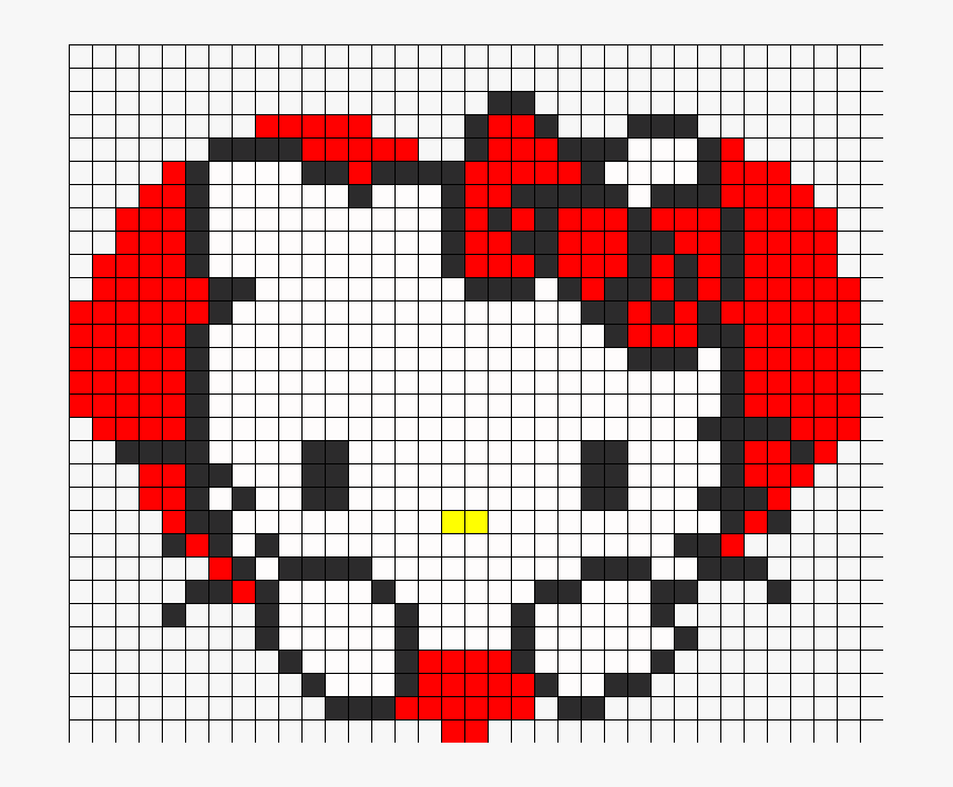 Transparent Hello Kitty Bow Png - Cute Pixel Art Hello Kitty, Png