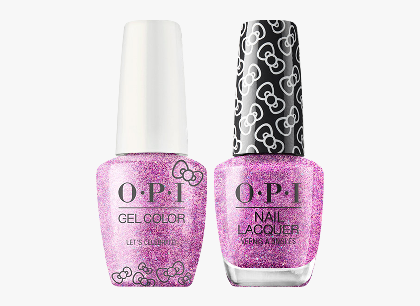 Opi Gelcolor And Nail Lacquer, Hello Kitty Collection, - Opi Hello Kitty Lets Celebrate, HD Png Download, Free Download