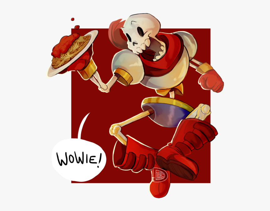 Wowie Undertale Cartoon Fictional Character Art Food - Undertale Spaghetti, HD Png Download, Free Download