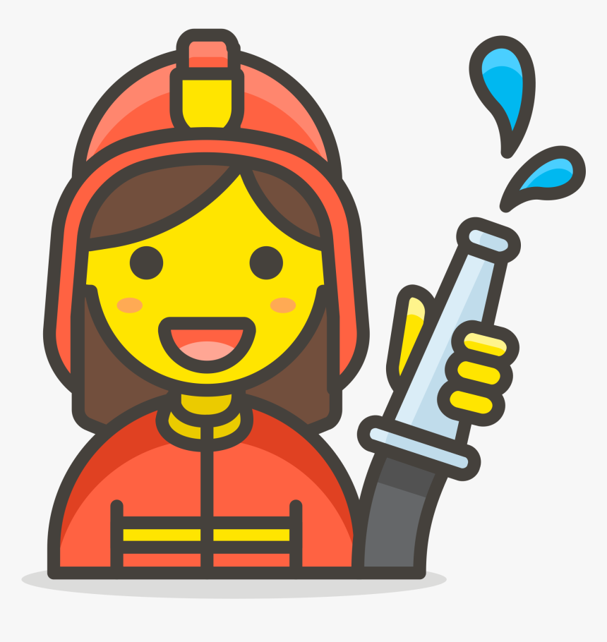 185 Woman Firefighter - Firefighter Emoji, HD Png Download, Free Download