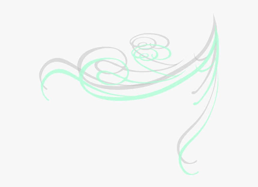 Swirl Clipart Transparent - Mint Green Swirls Png, Png Download, Free Download