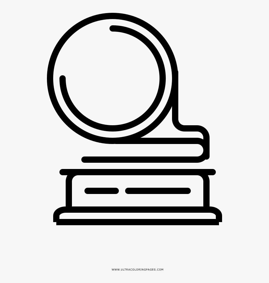 Gramophone Coloring Page - Circle, HD Png Download, Free Download