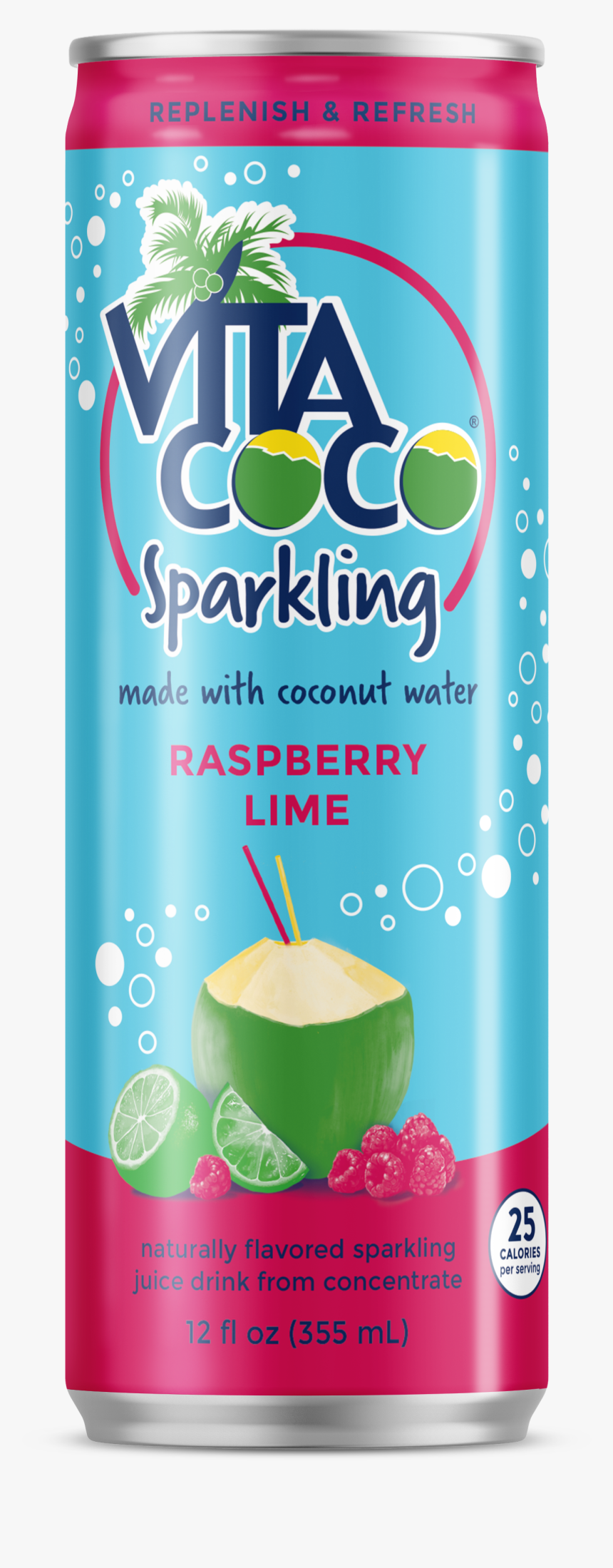 Raspberry Lime - Vita Coco Sparkling Water, HD Png Download, Free Download