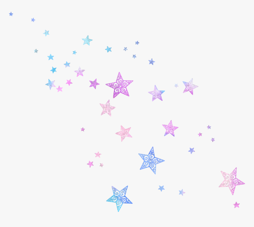 Stars Kawaii Kpop Pink Blue Glitter Sparkle Aesthetics - Sparkle Glitter Png, Transparent Png, Free Download