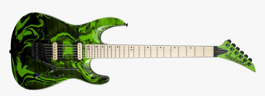 Jackson Dk2m Pro Dinky Green Slime Swirl - Green Sunburst Guitar, HD Png Download, Free Download