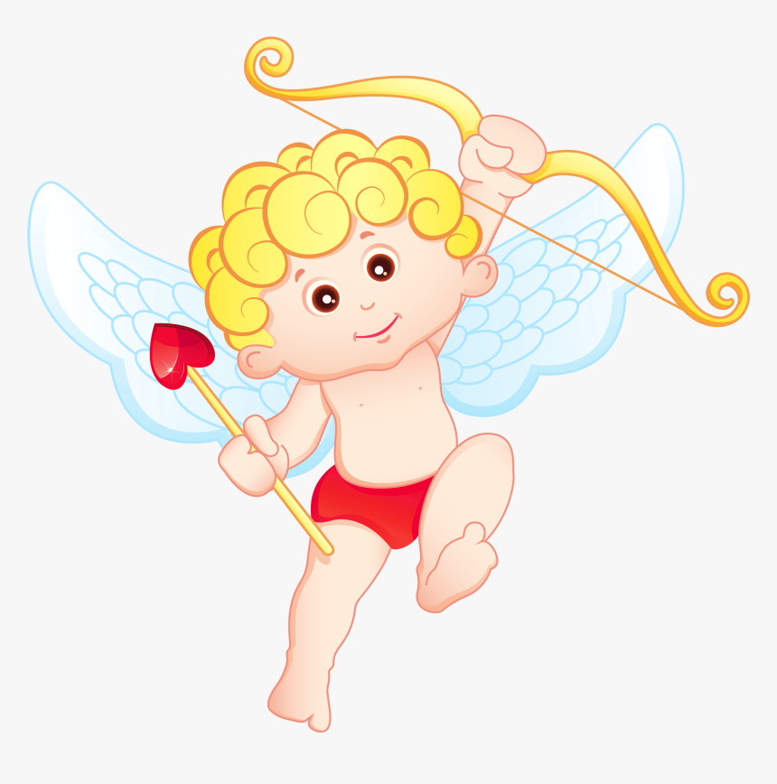 Valentine Cupid Clipart - Cute Cupid Png, Transparent Png, Free Download
