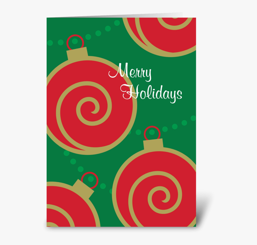 Ornaments With Swirls Greeting Card - Illustration, HD Png Download, Free Download