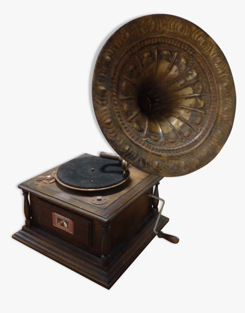 Gramophone With Flag "his Master"s Voice""
 Src="https, HD Png Download, Free Download