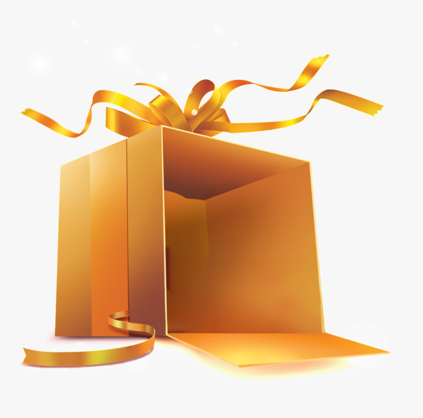 Transparent Open Gift Box Png - Golden Gift Box Png, Png Download, Free Download