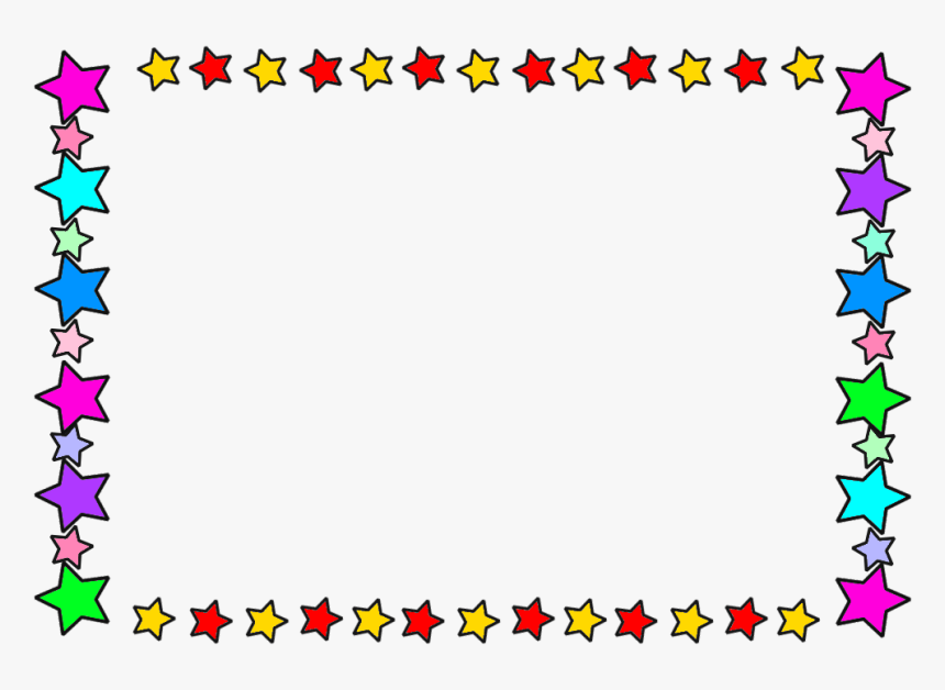 Star Frame Colour - Border Frame Star, HD Png Download, Free Download