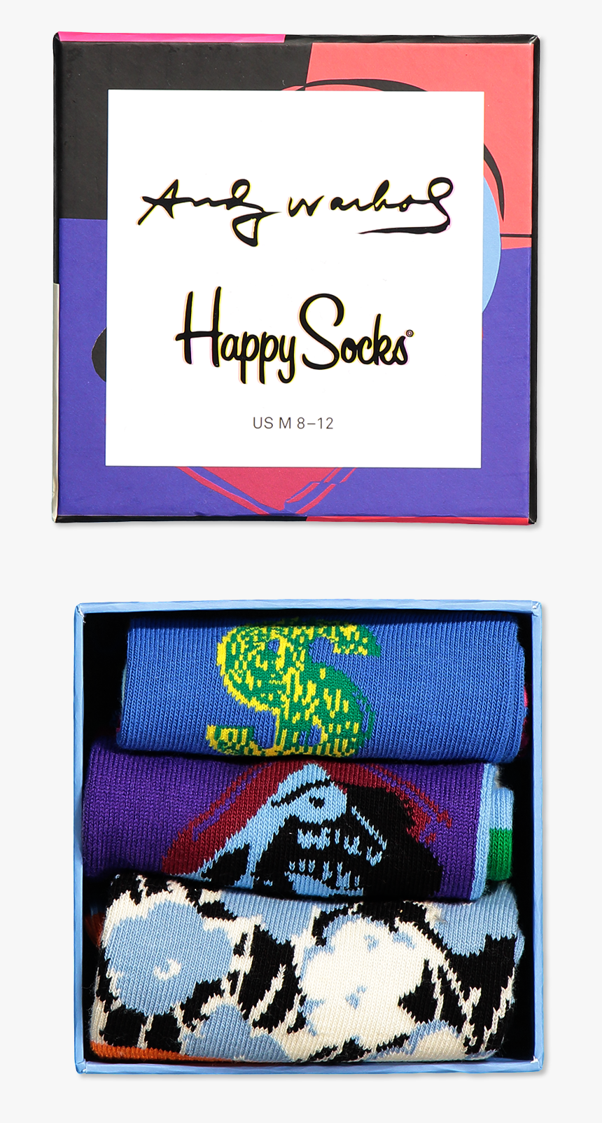Interior View Of Open Box Andy Warhol Skull Gift Box - Happy Socks, HD Png Download, Free Download