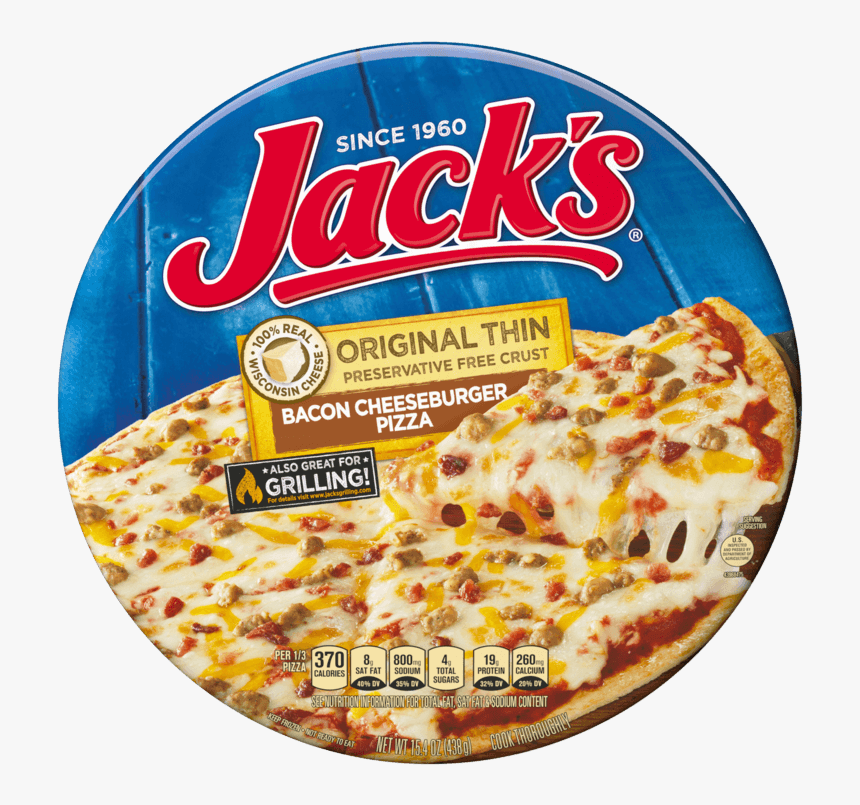 Jack"s Original Thin Bacon Cheeseburger Frozen Pizza - Jack's Rising Crust Pizza, HD Png Download, Free Download