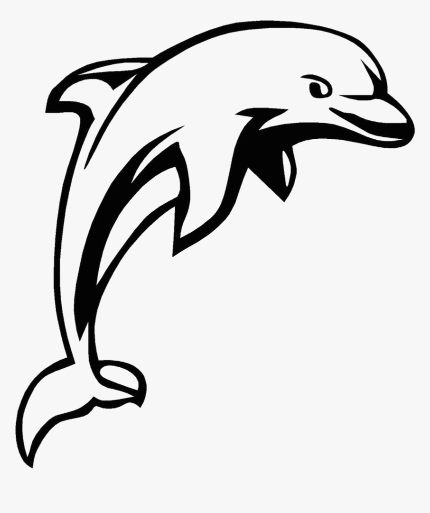 Dolphin Decal Roxythefox Png Dolphin Decal Clipart - Dolphin Drawing Black And White, Transparent Png, Free Download